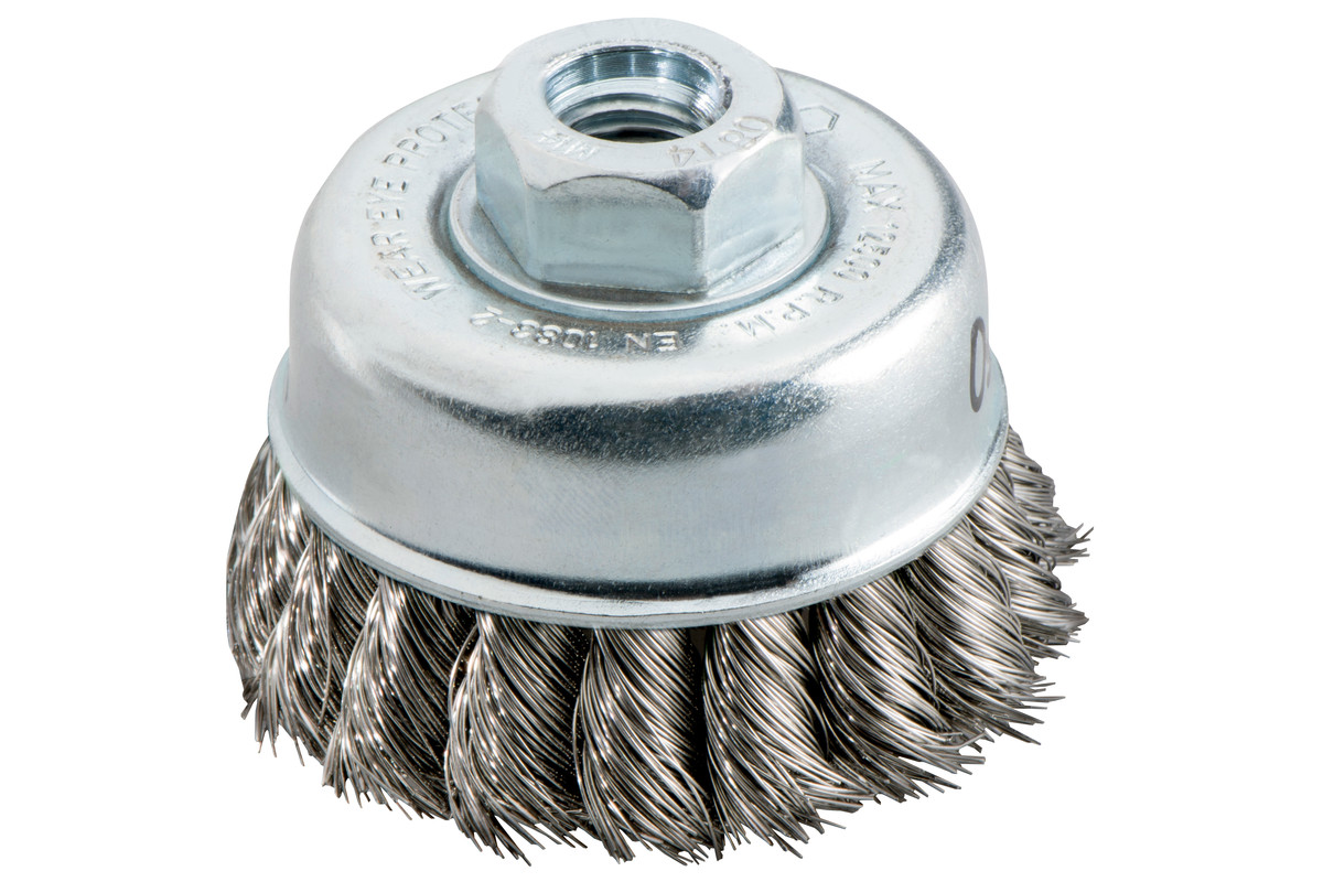 Topfbürste 65x0,5 mm/ 5/8", Stahl, gezopft (623804000) 