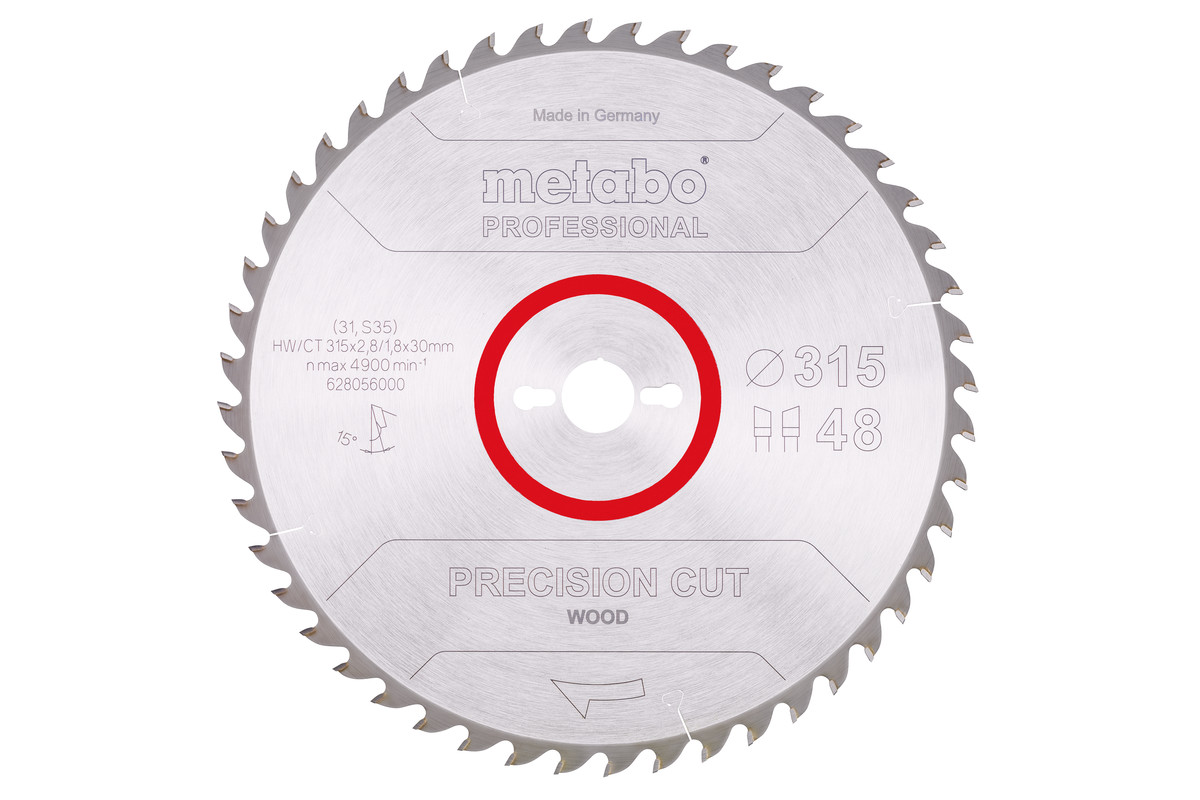 Sägeblatt "precision cut wood - professional", 315x30, Z48 WZ 15° (628056000) 