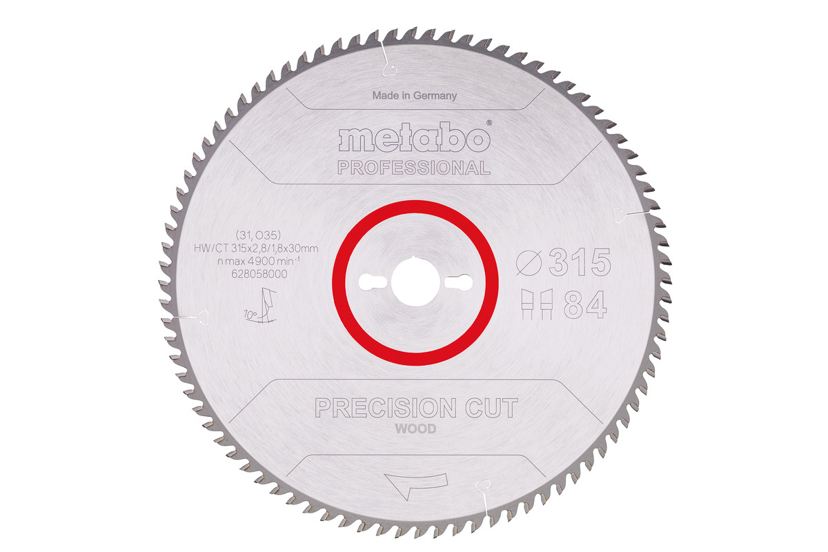 Sägeblatt "precision cut wood - professional", 315x30, Z84 WZ 10° (628058000) 