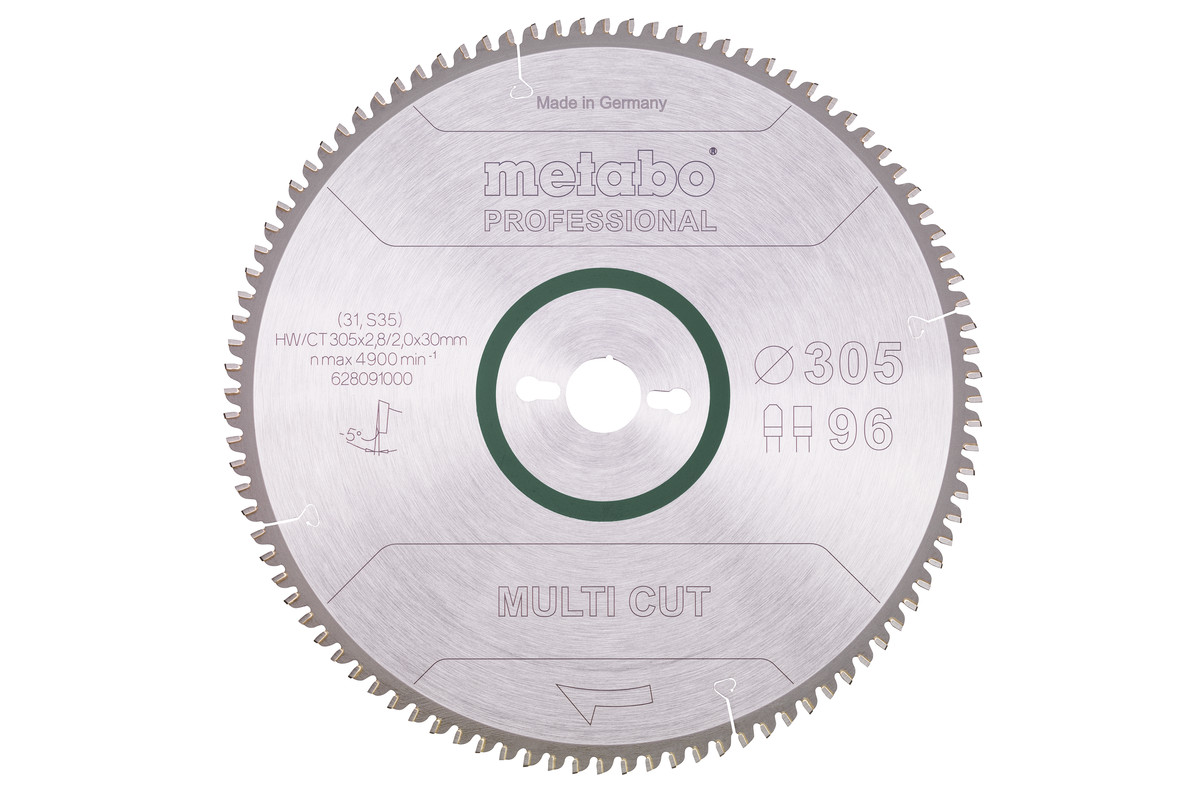 Sägeblatt "multi cut - professional", 305x30, Z96 FZ/TZ, 5°neg. (628091000) 