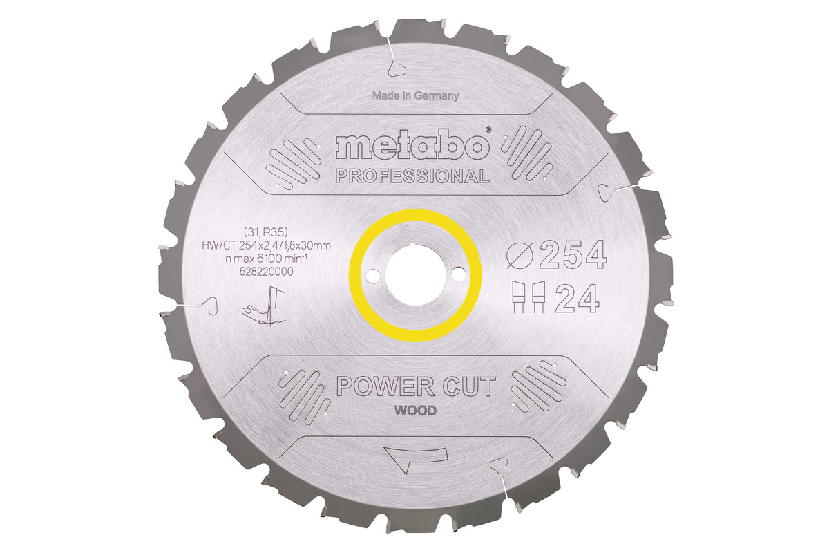 Sägeblatt "power cut wood - professional", 254x30, Z24 WZ 5° neg. (628220000) 