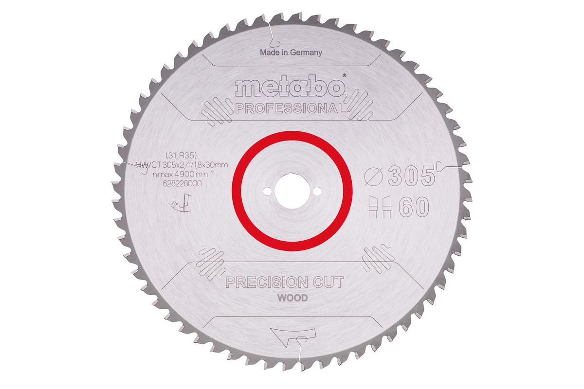 Sägeblatt "precision cut wood - professional", 305x30, Z60 WZ 5° neg. (628228000) 