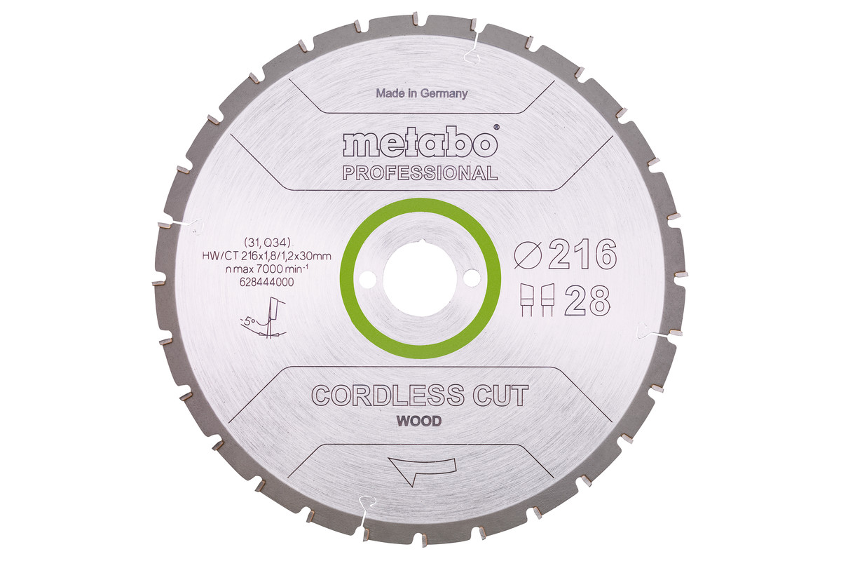 Sägeblatt "cordless cut wood - professional", 216x30 Z28 WZ 5°neg (628444000) 
