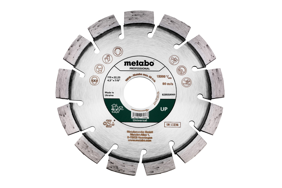 Diamanttrennscheibe 115x22,23mm, "UP", Universal "professional" (628558000) 