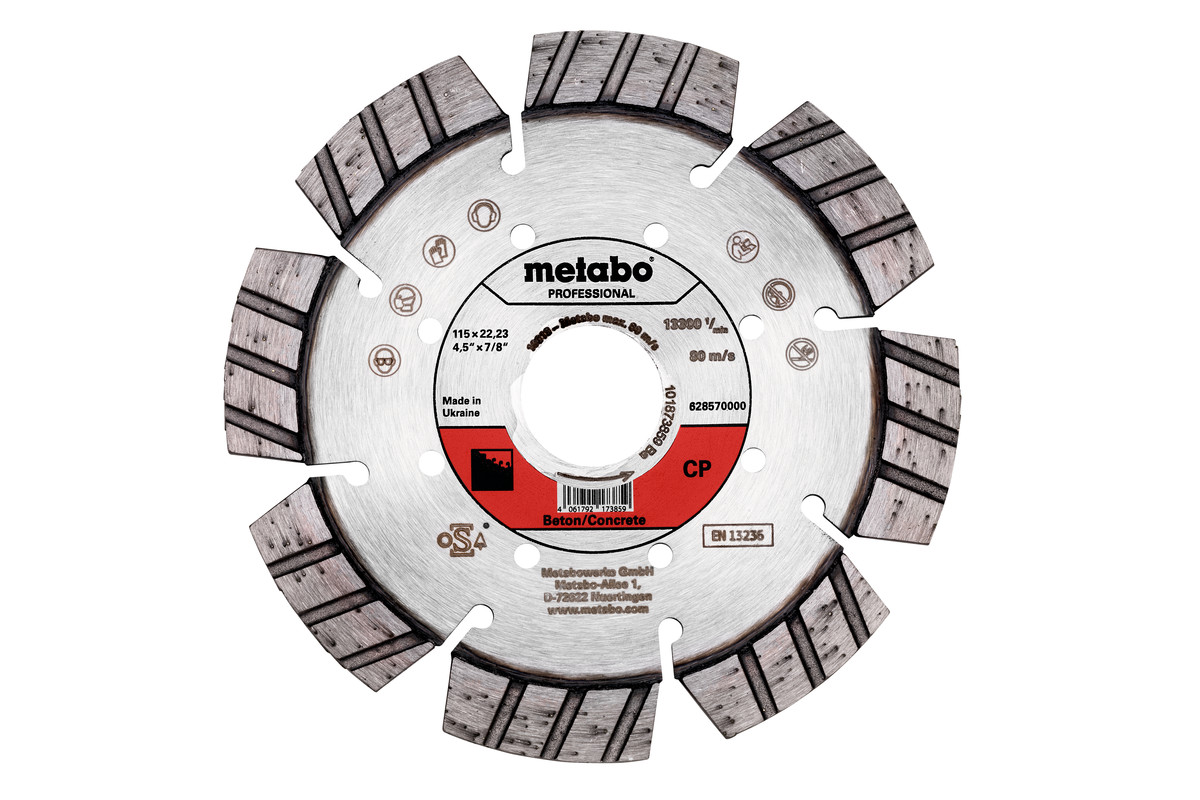 Diamanttrennscheibe 115x22,23mm, "CP", Beton "professional"  (628570000) 