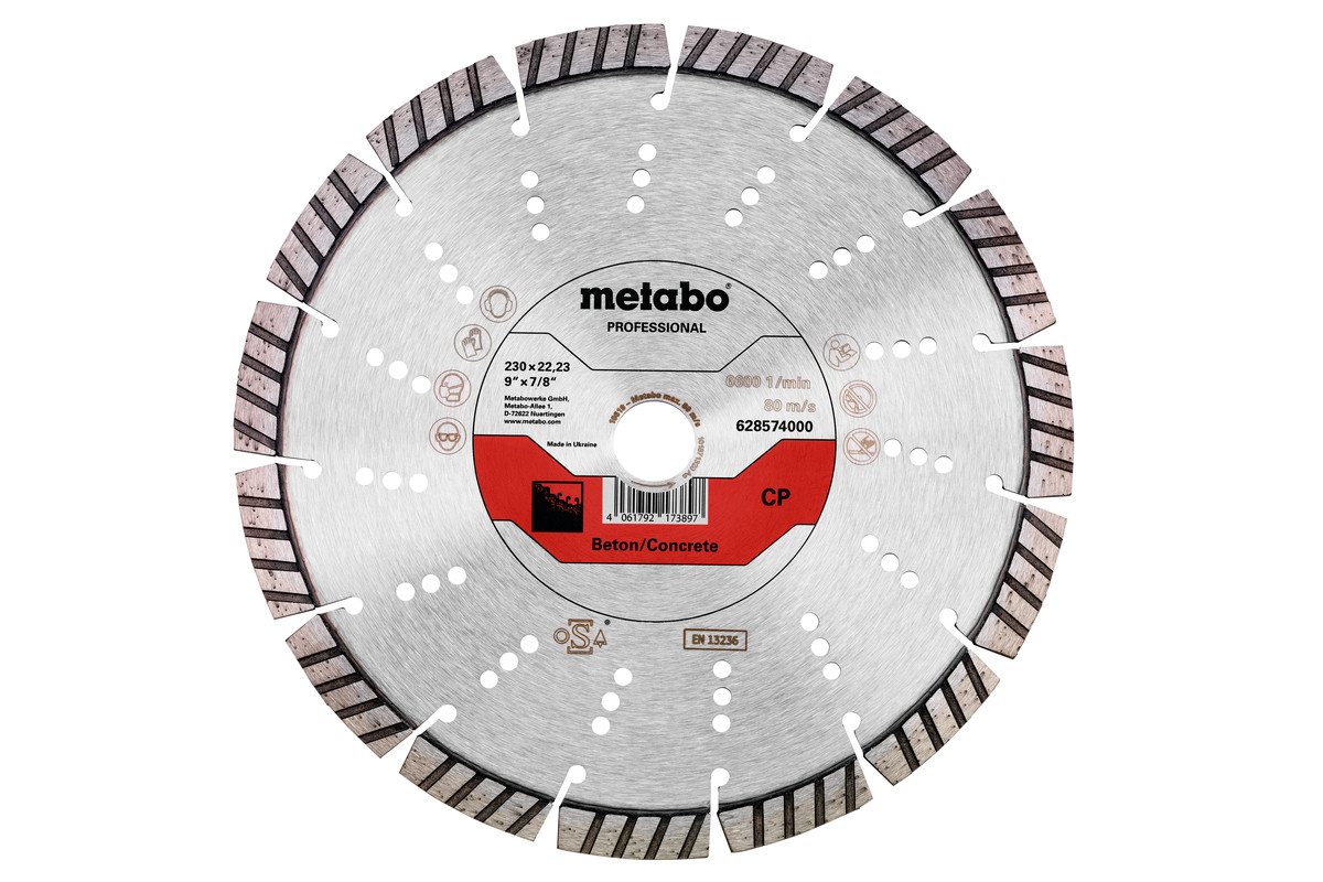 Diamanttrennscheibe 230x22,23mm, "CP", Beton "professional"  (628574000) 