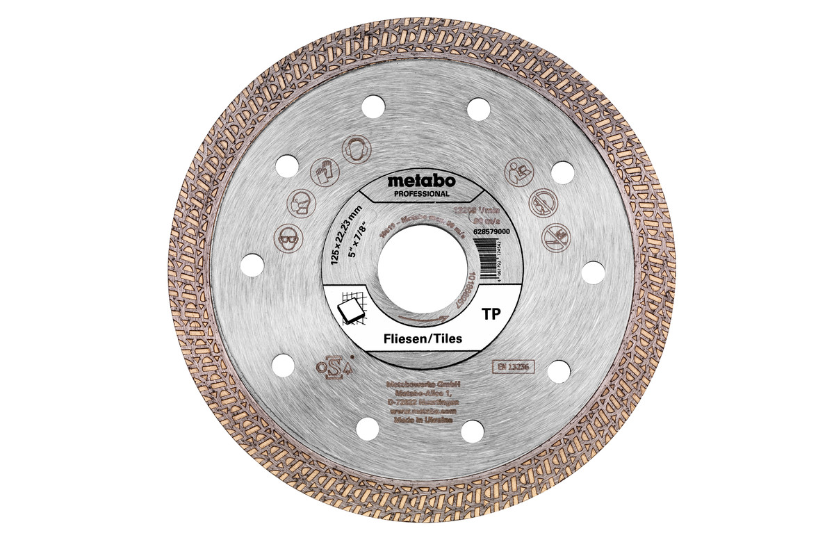 Diamanttrennscheibe 125x22,23mm, "TP", Fliesen "professional" (628579000) 