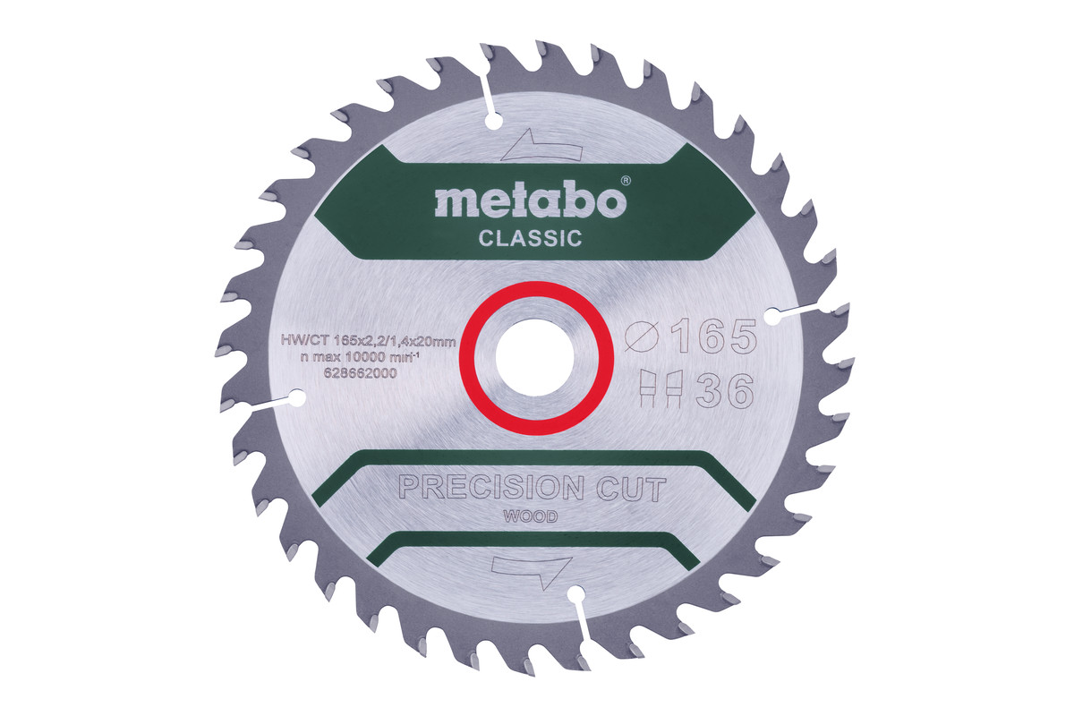 Sägeblatt "precision cut wood - classic", 165x20 Z36 WZ 15° /B (628662000) 