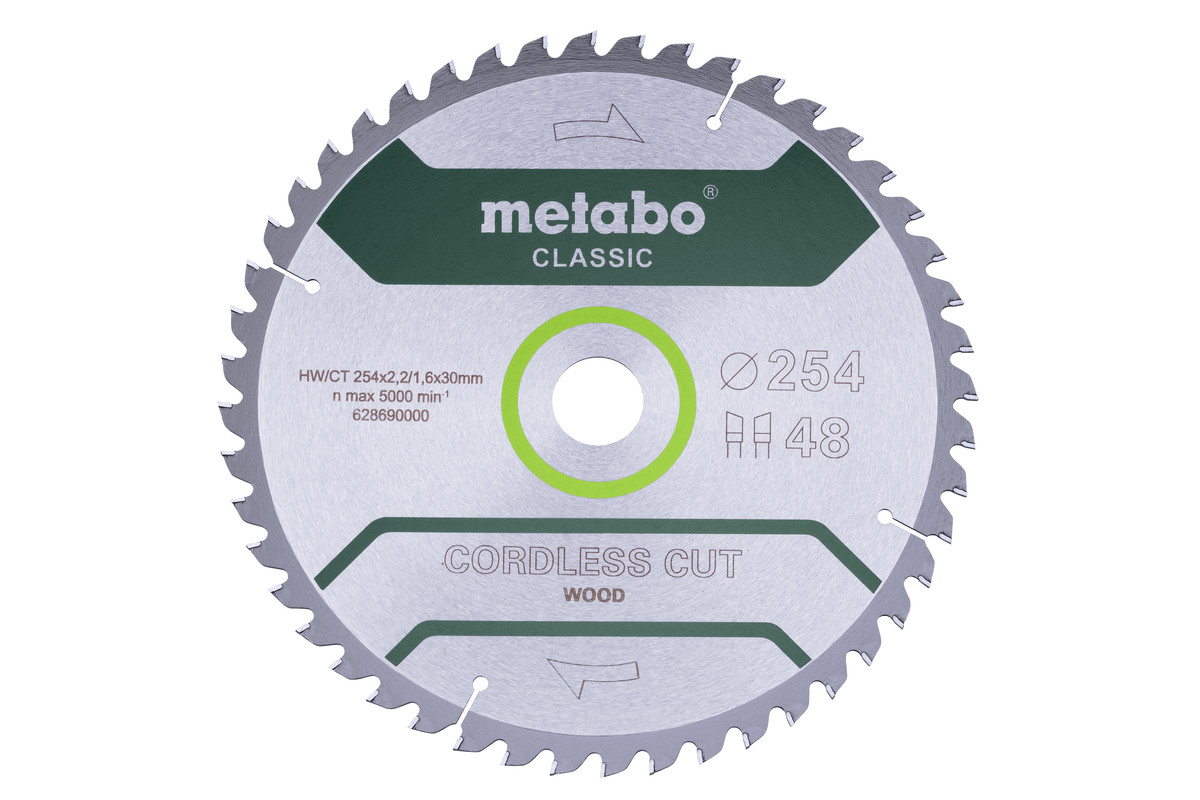 Sägeblatt "cordless cut wood - classic", 254x30 Z48 WZ 5° (628690000) 