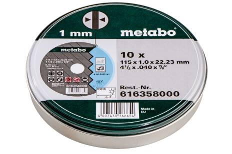 10 Trennscheiben - SP 115x1,0x22,23 Inox, TF 41 (616358000)