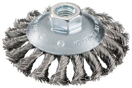 Rundbürste 100x0,5x10 mm/ M 14, Stahl, gezopft, gekr. (623803000)