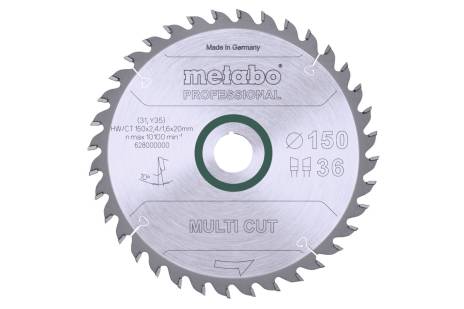 Sägeblatt "multi cut - professional", 150x20, Z36 WZ 10°  (628000000)