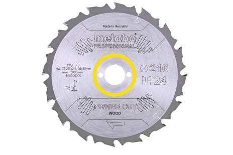 Sägeblatt "power cut wood - professional", 216x30, Z24 WZ 5° neg. (628009000)