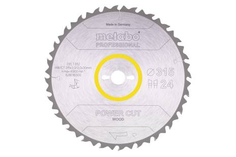 Sägeblatt "power cut wood - professional", 315x30, Z24 WZ 20° (628016000) 
