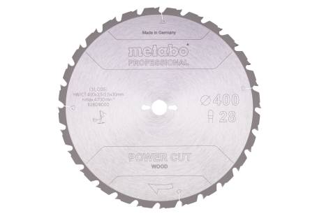 Sägeblatt "power cut wood - professional", 400x30 Z28 TZ 10° (628018000) 