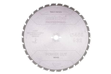 Sägeblatt "power cut wood - professional", 450x30 Z32 TZ 10° (628020000) 