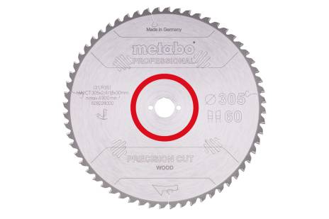 Sägeblatt "precision cut wood - professional", 305x30, Z60 WZ 5° neg. (628228000) 