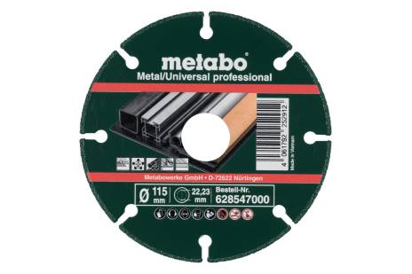 Diamanttrennscheibe 115x1,3x22,23mm, "MUP", Metall/Universal "professional" (628547000)