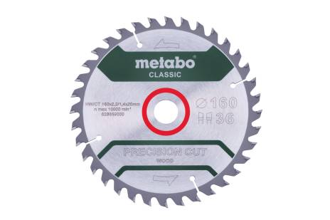 Sägeblatt "precision cut wood - classic", 160x20 Z36 WZ 10° /B (628659000) 