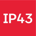 IP 43<br/> Optimaler Schutz von Maschinen und Zubehör gegen Schmutz und Feuchtigkeit